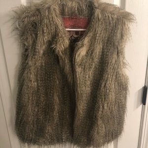 Faux fur vest